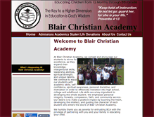 Tablet Screenshot of blairchristianacademy.org